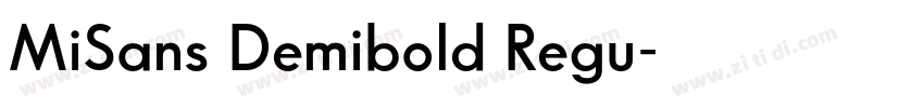 MiSans Demibold Regu字体转换